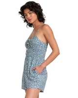 The RVCA Womens Bay Romper Jumpsuit in Coronet Blue