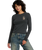 The RVCA Womens Fortune Long Sleeve T-Shirt in Washed Black