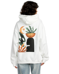 The RVCA Womens Baggie Hoodie in Vintage White