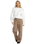 The RVCA Womens Spanky Loteria Sweatshirt in Vintage White