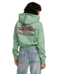 The RVCA Womens Court Zip Hoodie in Sea Green