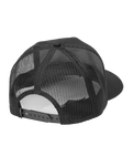 The RVCA Mens Commonwealth Curved Trucker Cap in Black