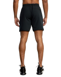 The RVCA Yogger Stretch Workout Shorts in Black | Available at Anns Cottage