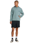The RVCA Mens RVCA Pin Flip Hoodie in Lead