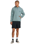 The RVCA Mens RVCA Pin Flip Hoodie in Lead
