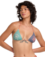 The RVCA Womens Lauryn Halter Tri Bikini Top in Multi