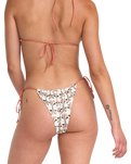 The RVCA Womens Lauryn Slide Tri Skimpy Bikini Bottoms in Multi