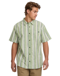 The Billabong Mens All Day Stripe Shirt in Moss