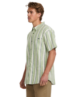 The Billabong Mens All Day Stripe Shirt in Moss