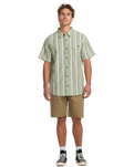 The Billabong Mens All Day Stripe Shirt in Moss
