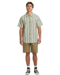 The Billabong Mens All Day Stripe Shirt in Moss