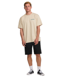 The Billabong Mens Twin Peaks T-Shirt in Bleached Sand
