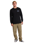 The Billabong Mens Walled Regular Long Sleeve T-Shirt in Black
