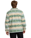 The Billabong Mens Boundary Mock 1/2 Zip Fleece Jacket in Chino