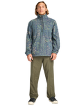 Adventure Division Boundary Mock 1/2 Zip Fleece Jacket in Navy