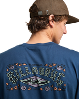 The Billabong Mens Heritage Arch Premium T-Shirt in Dark Denim