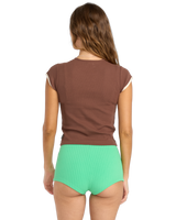The Billabong Womens Josie Ringer T-Shirt in Espresso