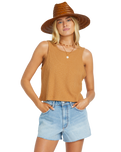 The Billabong Womens Swell Side Top in Biscuit