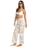 Free Fall Printed Twill Trousers in Salt Crystal