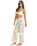 Free Fall Printed Twill Trousers in Salt Crystal