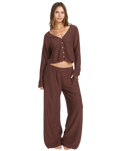 The Billabong Womens All I Need Trousers in Choc Chip