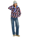 The Billabong Womens Adventure Division Switchback Pullover Fleece Jacket in Multi