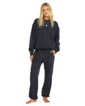 The Billabong Womens So Typical Sweatshirt in Black Pebble