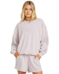 The Billabong Womens So Typical Kendal Crew Fleece Sweatshirt in Haze
