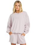 The Billabong Womens So Typical Kendal Crew Fleece Sweatshirt in Haze