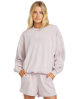 The Billabong Womens So Typical Kendal Crew Fleece Sweatshirt in Haze