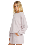 The Billabong Womens So Typical Kendal Crew Fleece Sweatshirt in Haze