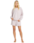 The Billabong Womens So Typical Kendal Crew Fleece Sweatshirt in Haze