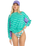The Billabong Womens Party Block Kendal Sweatshirt in Aqua Haze