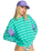 The Billabong Womens Party Block Kendal Sweatshirt in Aqua Haze