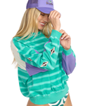 The Billabong Womens Party Block Kendal Sweatshirt in Aqua Haze