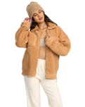 The Billabong Womens Resound Sherpa Jacket in Dusty Trails