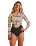 The Billabong Salty Dayz Natural 2/2mm Chest Zip Spring Wetsuit in Black Multi | Available at Anns Cottage