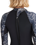 The Billabong Womens Spring Fever Natural 2/2mm Back Zip Spring Wetsuit in Black Pebble