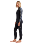 The Billabong Salty Dayz Natural 4/3mm Chest Zip Wetsuit in Black Pebble | Available at Anns Cottage