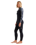 The Billabong Salty Dayz Natural 4/3mm Chest Zip Wetsuit in Black Pebble | Available at Anns Cottage