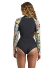 Salty Dayz Natural Front Zip Spring Wetsuit in Black Tropical