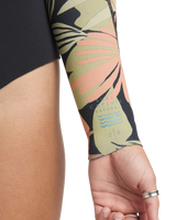 Salty Dayz Natural Front Zip Spring Wetsuit in Black Tropical