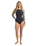 Salty Dayz Natural Front Zip Spring Wetsuit in Black Tropical