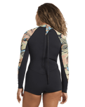 Spring Fever Natural 2/2mm Back Zip Spring Wetsuit in Black Tropical