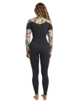 Salty Dayz 3/2mm Chest Zip Wetsuit in Black Tropical