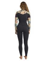 Salty Dayz 3/2mm Chest Zip Wetsuit in Black Tropical