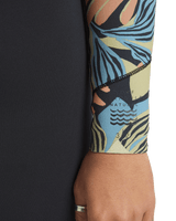 Salty Dayz 3/2mm Chest Zip Wetsuit in Black Tropical
