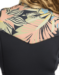 Salty Dayz 3/2mm Chest Zip Wetsuit in Black Tropical