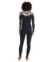 The Billabong Womens Salty Dayz Natural 4/3mm Chest Zip Wetsuit in Black Floral