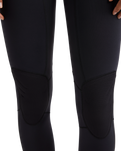 The Billabong Womens Salty Dayz Natural 4/3mm Chest Zip Wetsuit in Black Floral